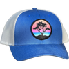 Tommy Breeze Curved Brim Trucker with Sundown Cypress in Cobalt/Silver