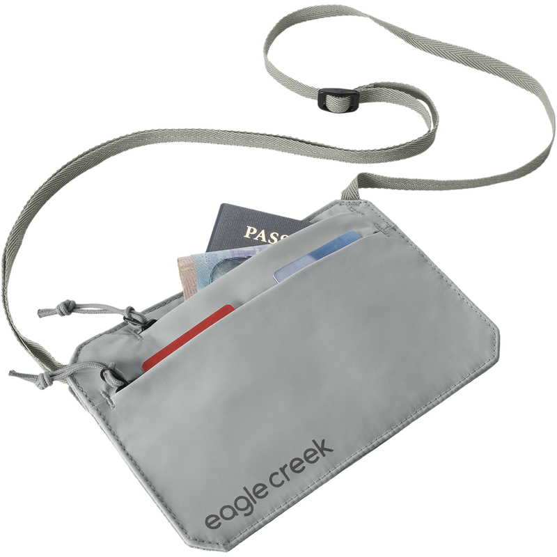 Undercover RFID Neck Wallet, Eagle Creek Undercover RFID Neck Wallet in 367 Storm Grey loaded