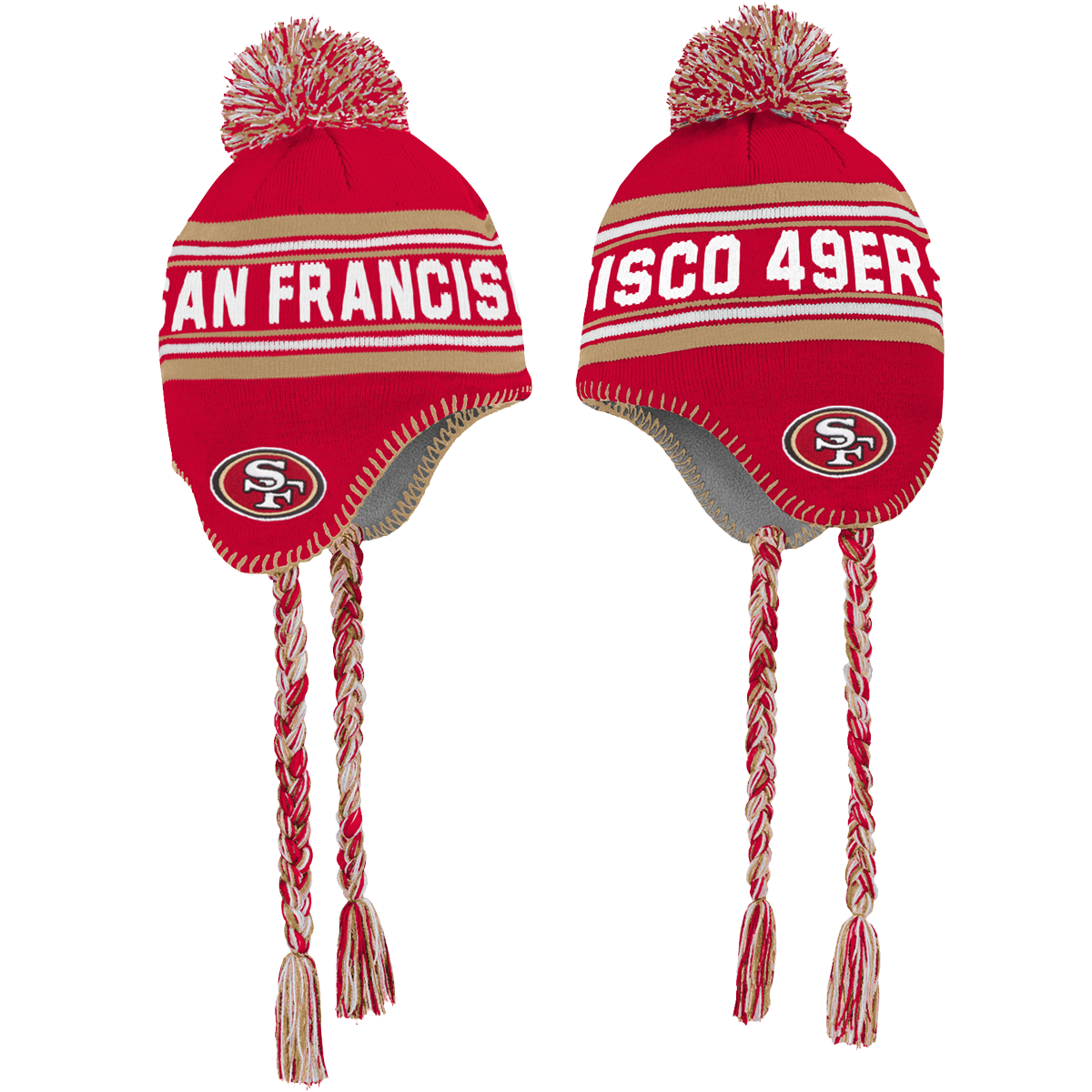 Youth 49ers Jacquard Tassel Knit with Pom - Preschool alternate view