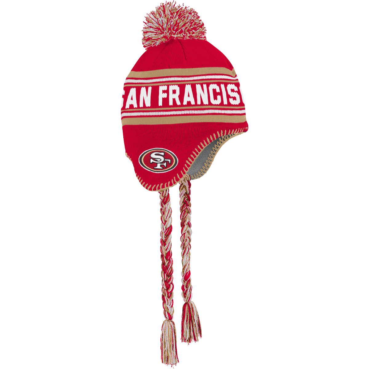 Youth 49ers Jacquard Tassel Knit with Pom - Preschool alternate view