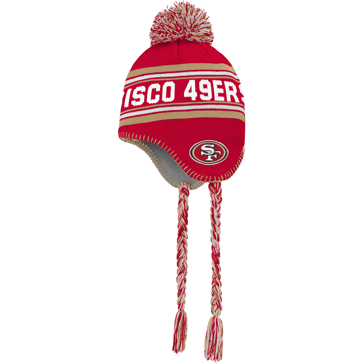 Youth 49ers Jacquard Tassel Knit with Pom - Preschool alternate view