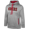 Outerstuff Women's 49ers Grounded Pullover Hoodie in Heather Grey