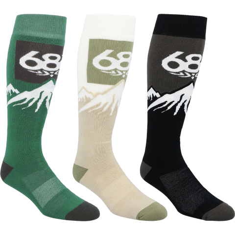 Mountain Scape Sock (3pk)