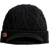 Coal Yukon Cable Knit Wool Brim in Black