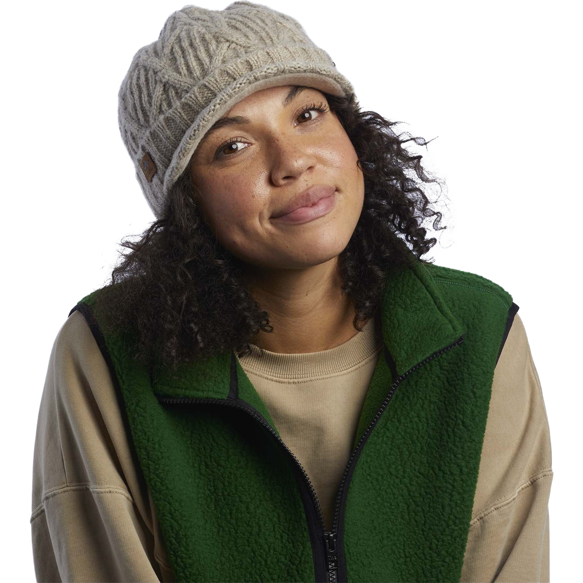 The Yukon Cable Knit Wool Brim Beanie alternate view