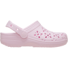 Crocs Youth Toddler Classic Floral Cut Out Clog in Pink Milk