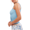 Free People Women's Ribbed Seamless Tank in 4021-Air Blue left
