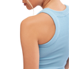 Free People Women's Ribbed Seamless Tank in 4021-Air Blue back left