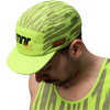 Rnnr Pacer Hat - Drippy Cheetah Green in Neon Lime on model