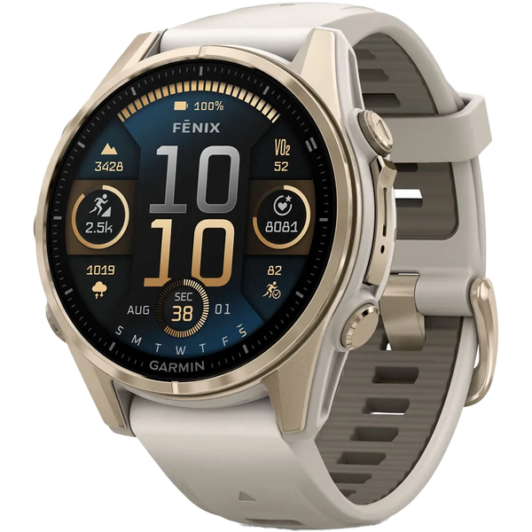 Garmin Fenix 8 Sapphire 43mm Amoled - Soft Gold