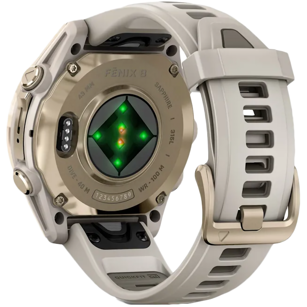 Fenix 8 Sapphire 43mm Amoled - Soft Gold alternate view