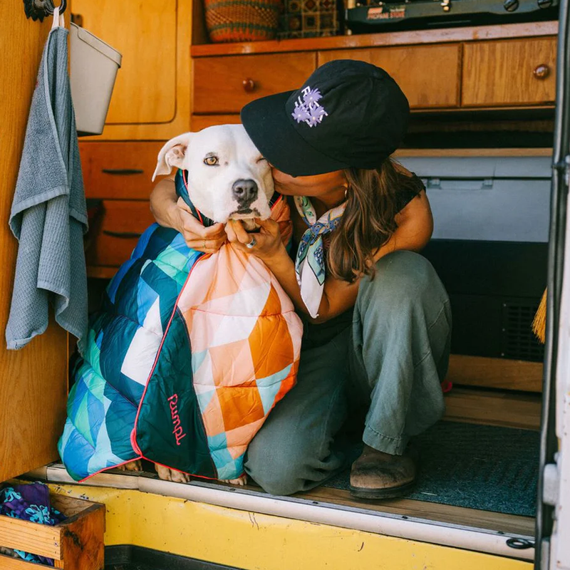 The Original Puffy Blanket, Rumpl The Original Puffy Blanket with dog