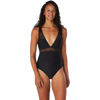 Speedo Women's V Neck Mesh One Piece in Anthracite