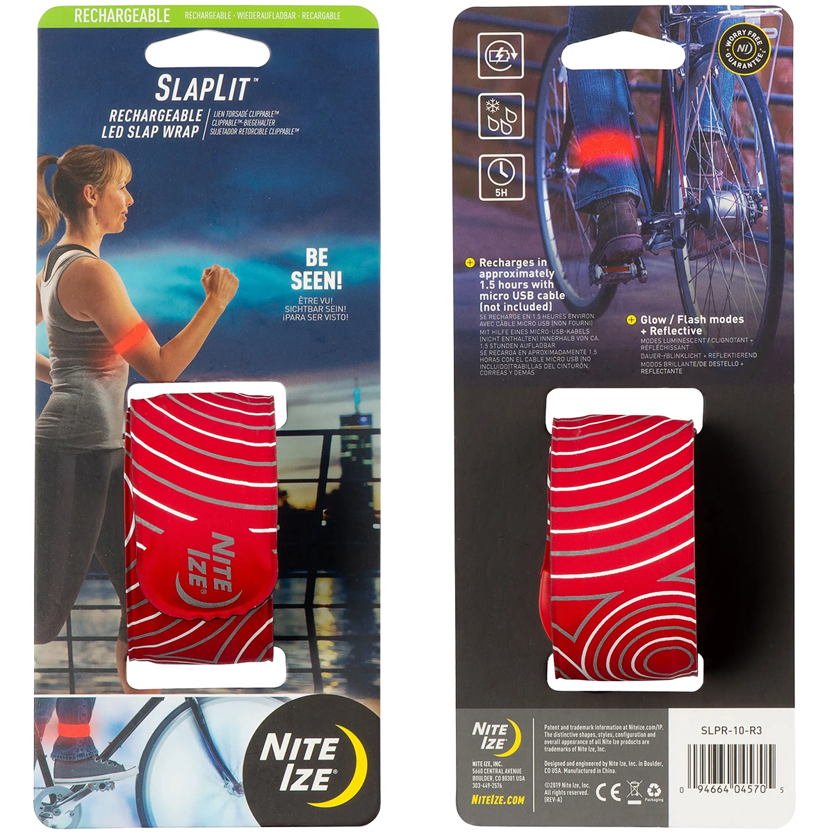SlapLiT Rechargeable LED Slap Wrap Red alternate view