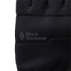 Black Diamond Everyday Fleece Gloves in Black top branding