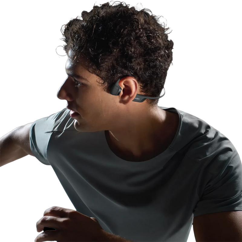 OpenRun Pro2, Shokz OpenRun Pro2 in black on model