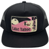 Bart Bridge Lake Tahoe Winter Scene Trucker in Black front