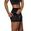 Nathan Women's Front Runner Shorts 2.0 in Black left pocket