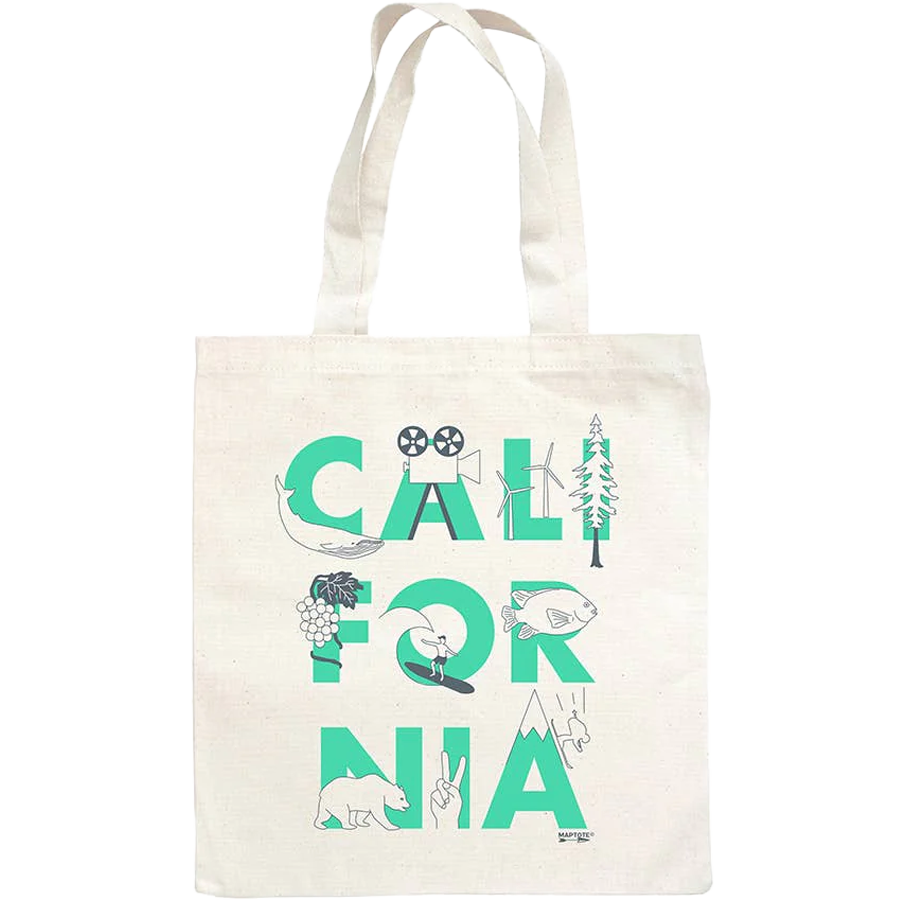 California Font Grocery Tote alternate view