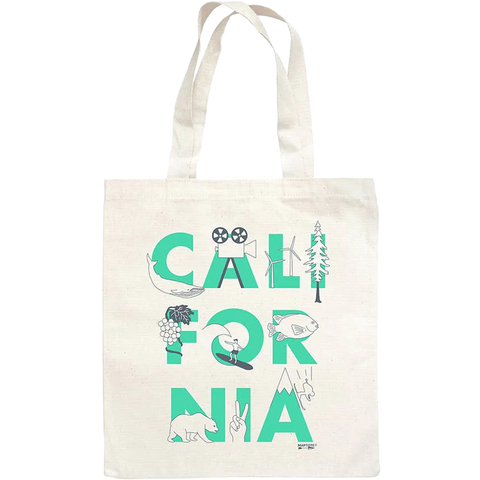 California Font Grocery Tote