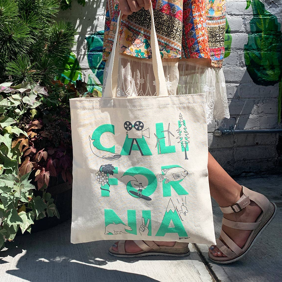 California Font Grocery Tote alternate view