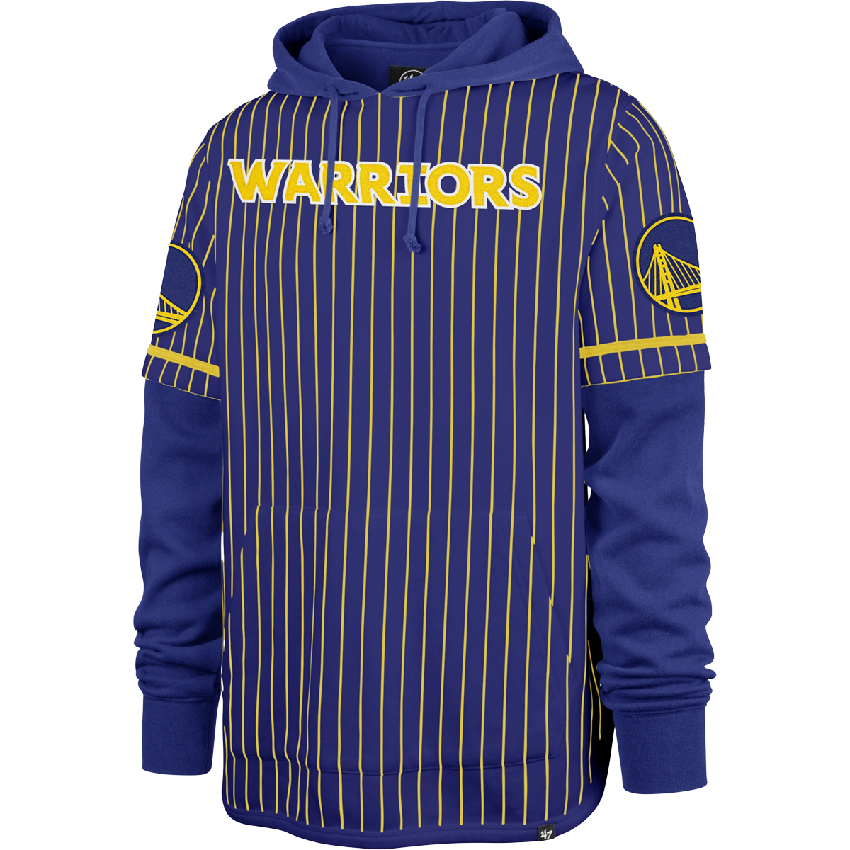 Men's Warriors Pinstripe Double Header Shortstop Pullover alternate view