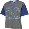 47 Brand Women's Warriors Clubhouse Chance Ziggy Tee in Slate Grey