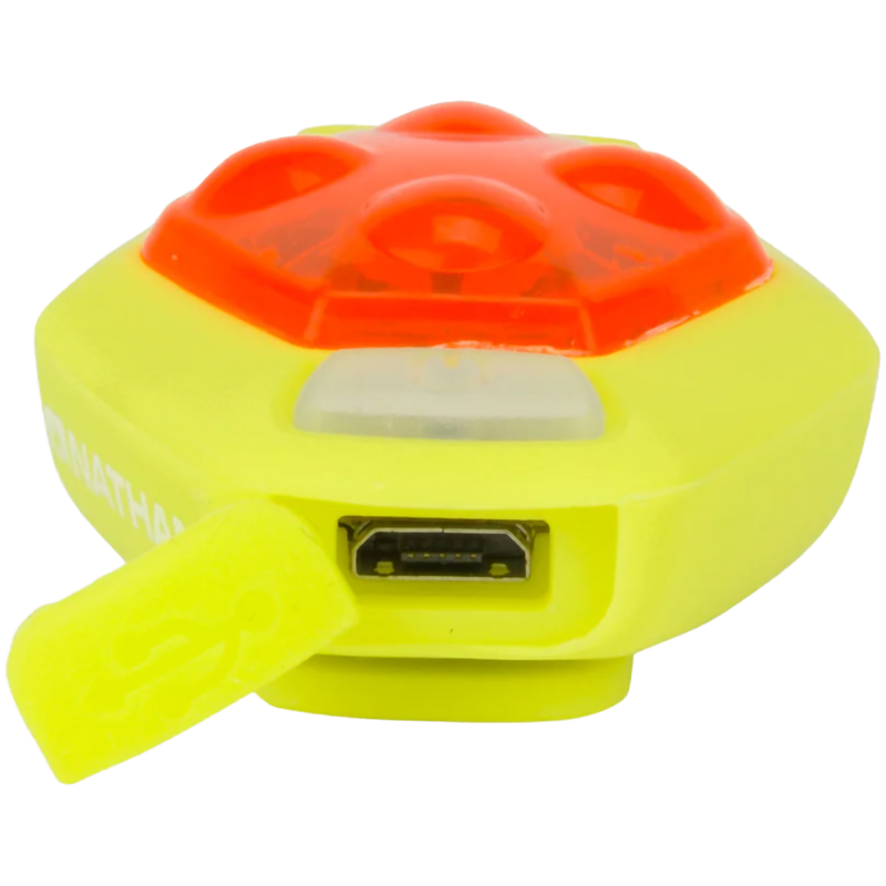 HyperBrite RX, Nathan HyperBrite RX in Safety Yellow charging port