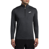 Brooks Men's Dash 1/2 Zip 2.0 in Heather Black front