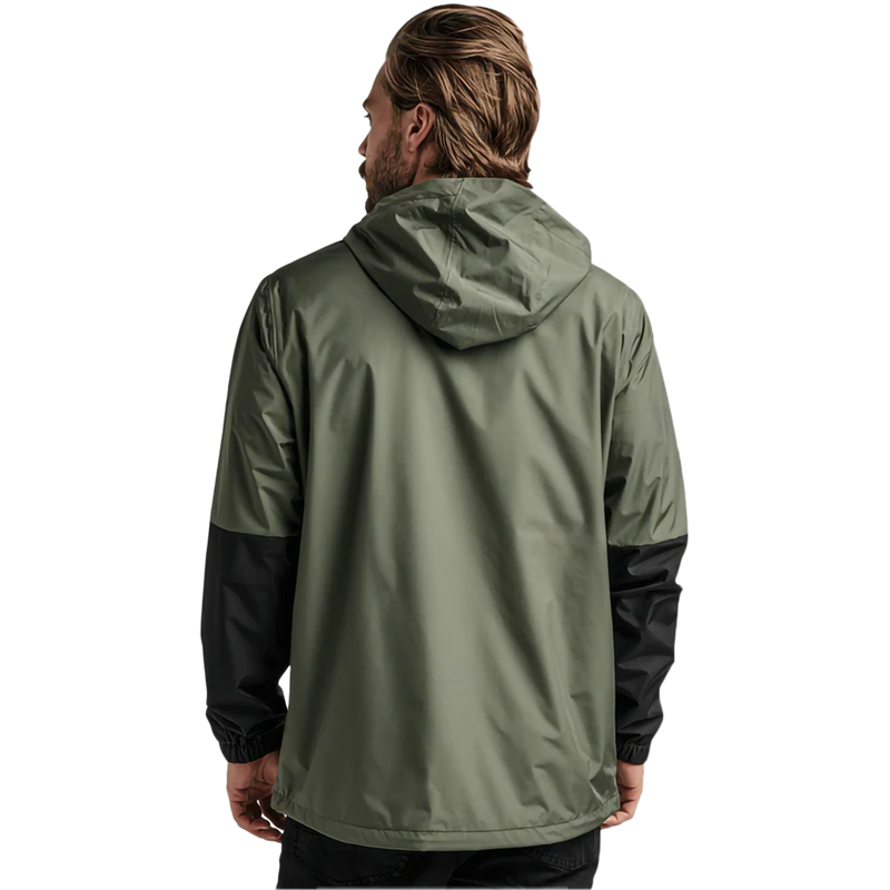 Men's Cascade Rain Shell, Roark Men's Cascade Rain Shell in Dark Military back