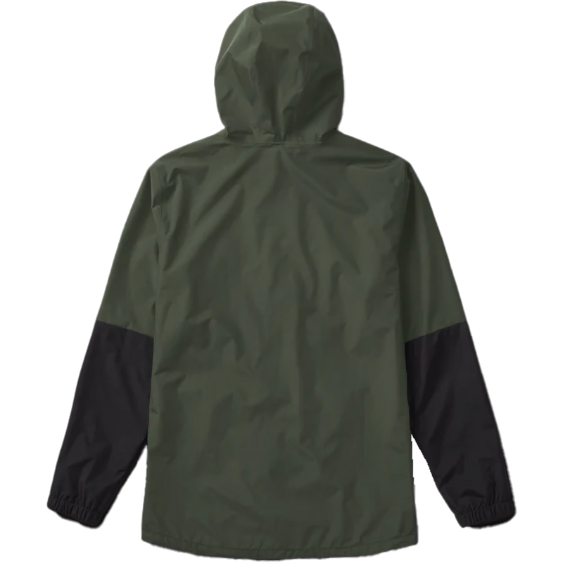Men's Cascade Rain Shell, Roark Men's Cascade Rain Shell in Dark Military back