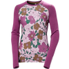 Helly Hansen Women's LIFA Merino Midweight Graphic Crew in Magenta 2.0 Floral