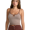 RVCA Women's Tight Stripe Sweater Tank Front