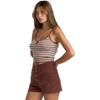 RVCA Women's Tight Stripe Sweater Tank 3/4 Front