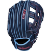 Wilson A500 12" Dual Post Web Left Hand Throw in Navy/Cool Blue/Red