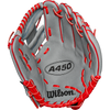 Wilson A450 Infield - 10.75" H-Web 2024 in Grey Royal Red palm