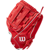 Wilson A450 Infield - 11" H-Web 2024 in Red/White thumb