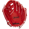 Wilson A450 11" H-Web Left Hand Throw palm