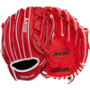 Wilson A450 11" H-Web Left Hand Throw front and back