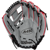 Wilson A450 Infield - 11.5" H-Web 2024 in Grey/Black/Red palm