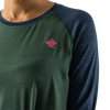 Rabbit Women's EZ Tee LS Cropped in Eclipse Forest front logo