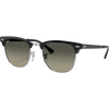 Ray Ban Polished Black On Silver Grey Gradient 3/4 side