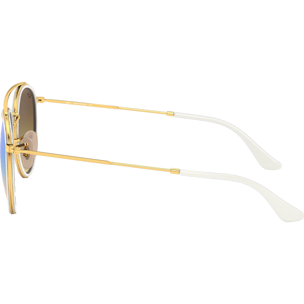 Round Double Bridge - Polished Gold/Blue Flash alternate view