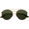 Ray Ban Round Double Bridge Polished Gold G-15 Green