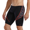 TYR Men's Curve Splice Jammer in Charcoal/Red