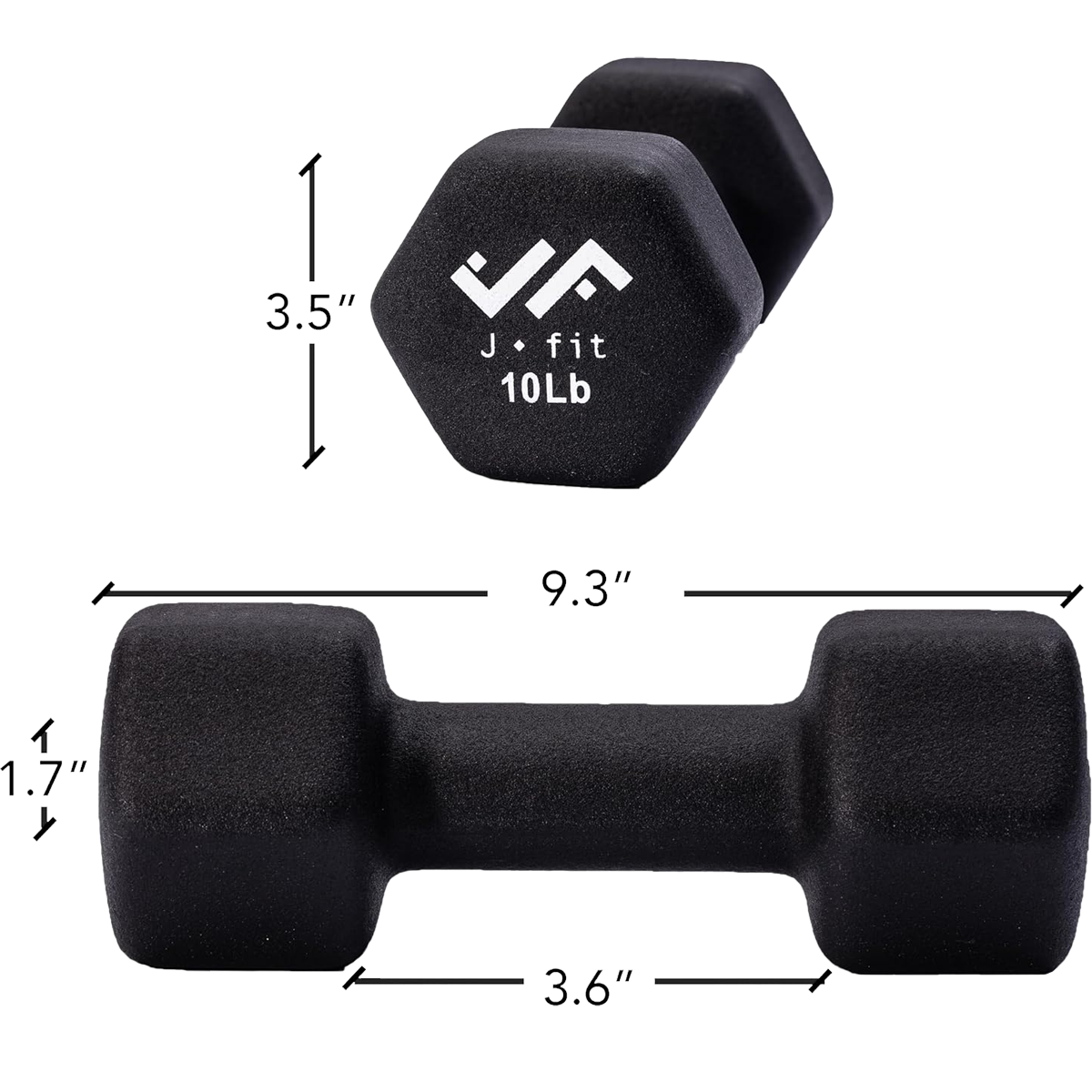 Neoprene Dumbbell 10 lb alternate view