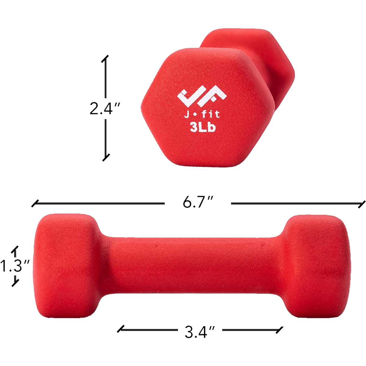 Neoprene Dumbbell - 3 lb alternate view