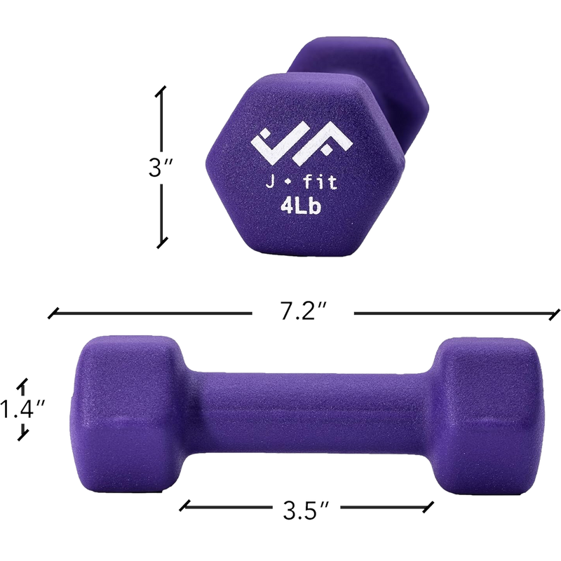 Neoprene Dumbbell 4 lb, J/Fit Neoprene Dumbbell - 4 lb specs