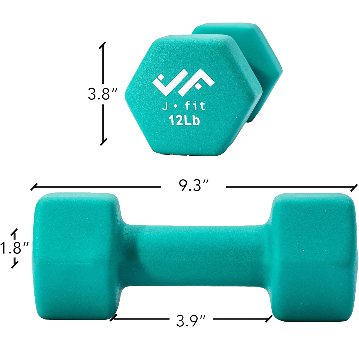 Neoprene Dumbbell 12 lb alternate view