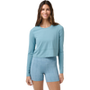 TravisMathew Women's Moveknit Solistice Long Sleeve in Smoke Blue